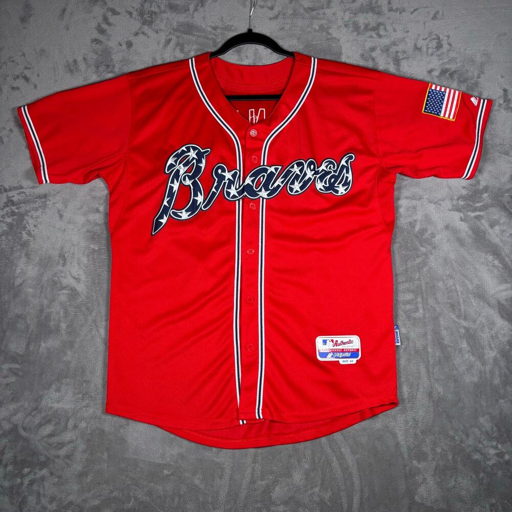 Majestic Chipper Jones Braves Military Appreciation Authentic Collection 40 M